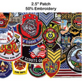 2.5" Embroidered Patch (50% Coverage)